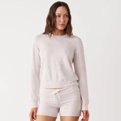 MONROW Supersoft Crew Neck Sweatshirt PINKPEARL Best Sale